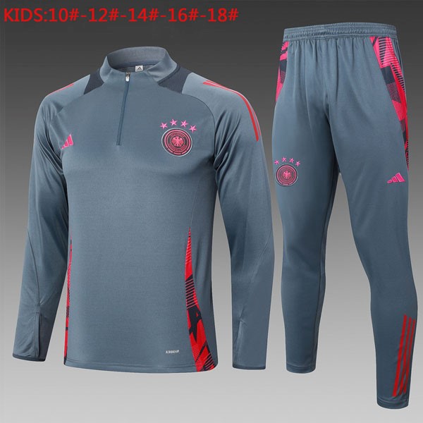 Niños Sudadera De Training Alemania 2024 2025 Gris Rosa 3